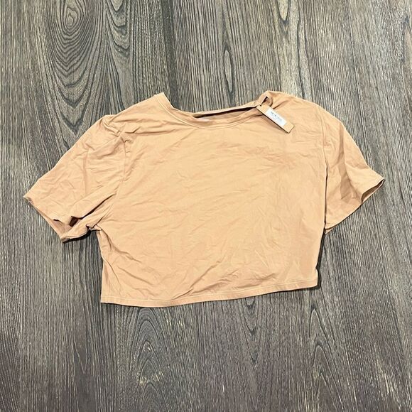 NWT Skims Fits Everybody Super Cropped T-Shirt Pullover Short Sleeve Ochre 2X - Picture 1 of 4